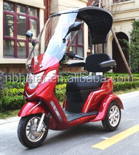 Three wheels electric trike scooter /tricycle with roof