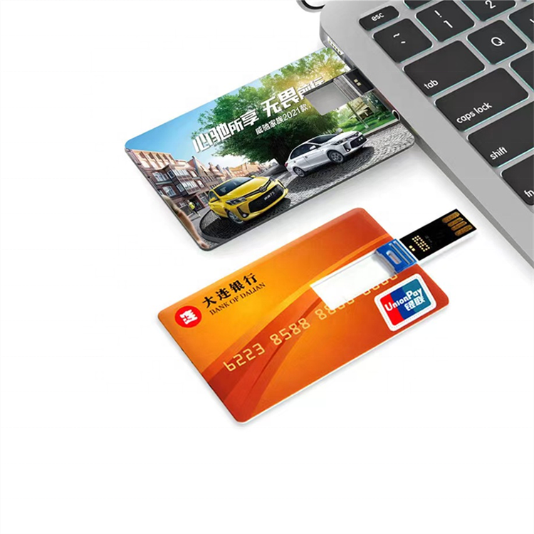 New Business Card USB 2.0 Full Color Printing Popular Gift Advertising 8GB Plastic Pendrive 16GB Credit Card USB Flash Drive