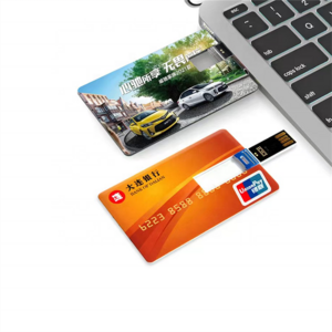 New Business Card USB 2.0 Full Color Printing Popular Gift Advertising 8GB Plastic Pendrive 16GB Credit Card USB Flash Drive