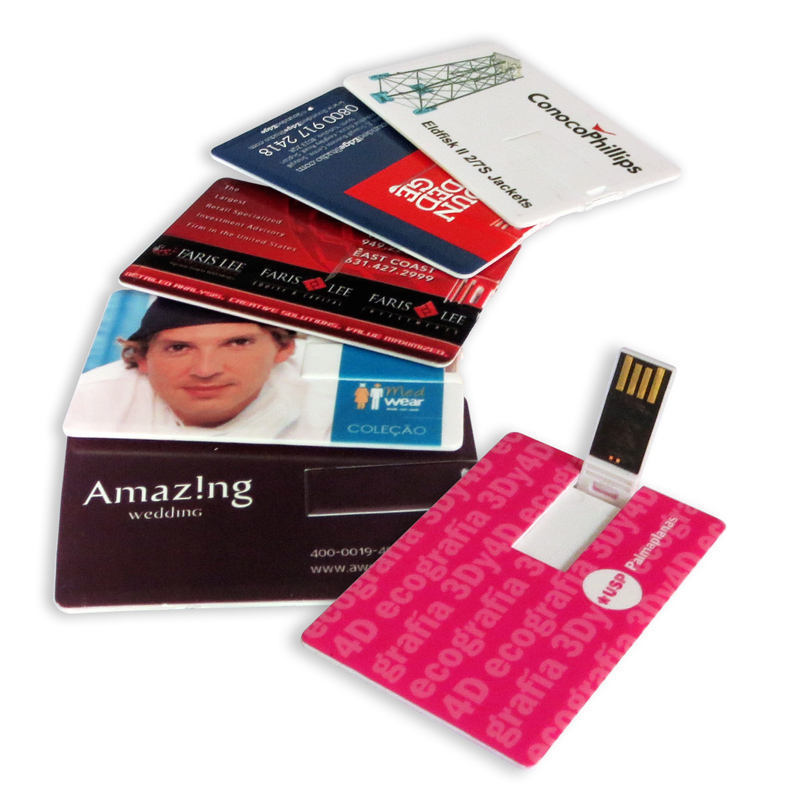 New Business Card USB 2.0 Full Color Printing Popular Gift Advertising 8GB Plastic Pendrive 16GB Credit Card USB Flash Drive