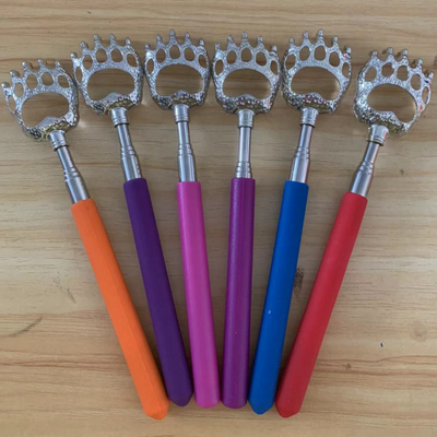 BEAR Electroplating Claw Back Scratcher   body massager extendable stainless steel back scratchers L:17-43CM