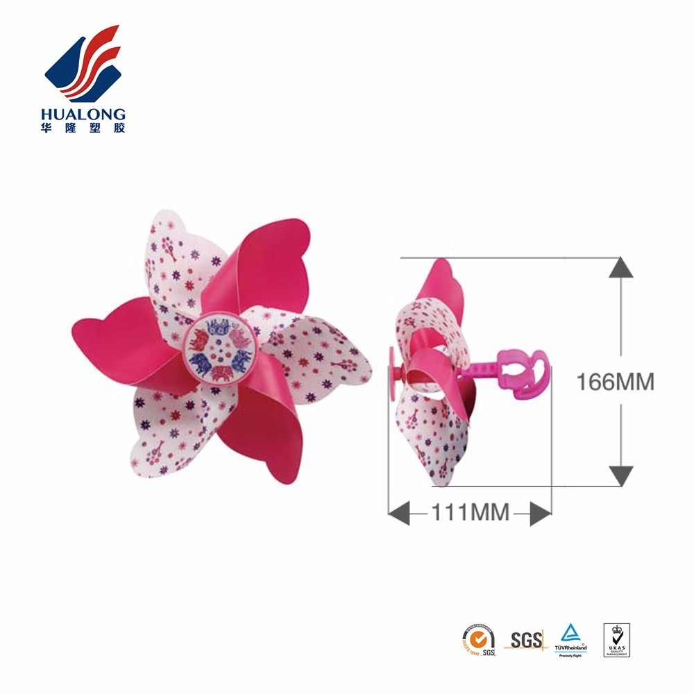 Poly Petal Plastic Garden Pinwheel Windmill for Holiday Rainbow Gift Customized Logo Time Packing Promotion Colorful Windmill