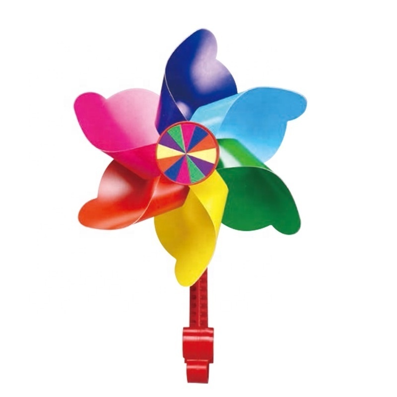 Poly Petal Plastic Garden Pinwheel Windmill for Holiday Rainbow Gift Customized Logo Time Packing Promotion Colorful Windmill