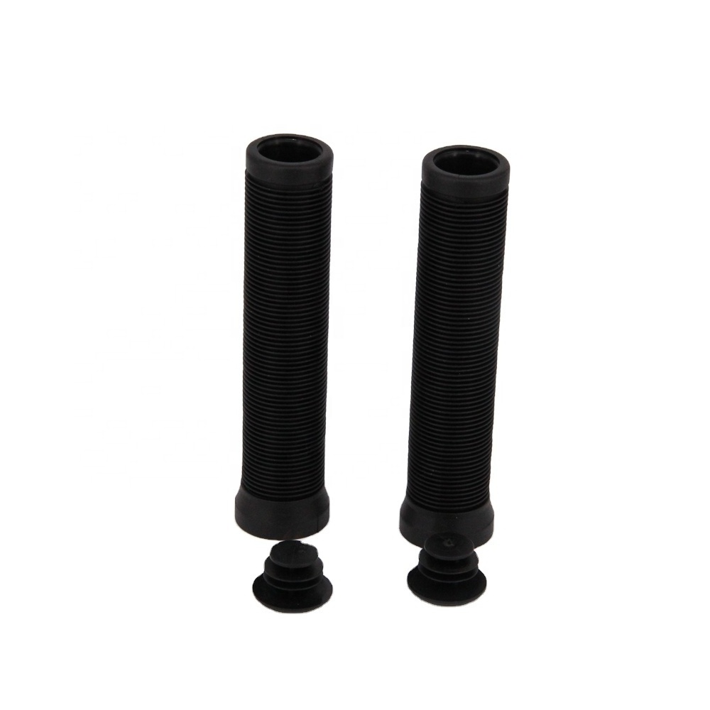 radial black rubber bike bicycle wheelbarrow pvc classic lever handle bar grips 12cm with tool