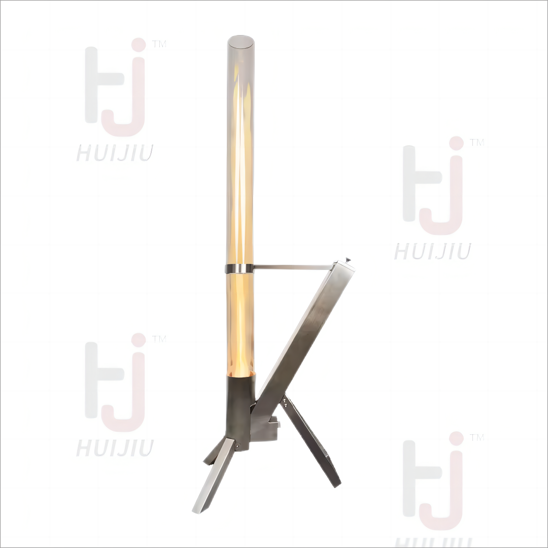 Stainless steel safety glass Gas tube flame wood pellet patio heater for Outdoor Garden Use