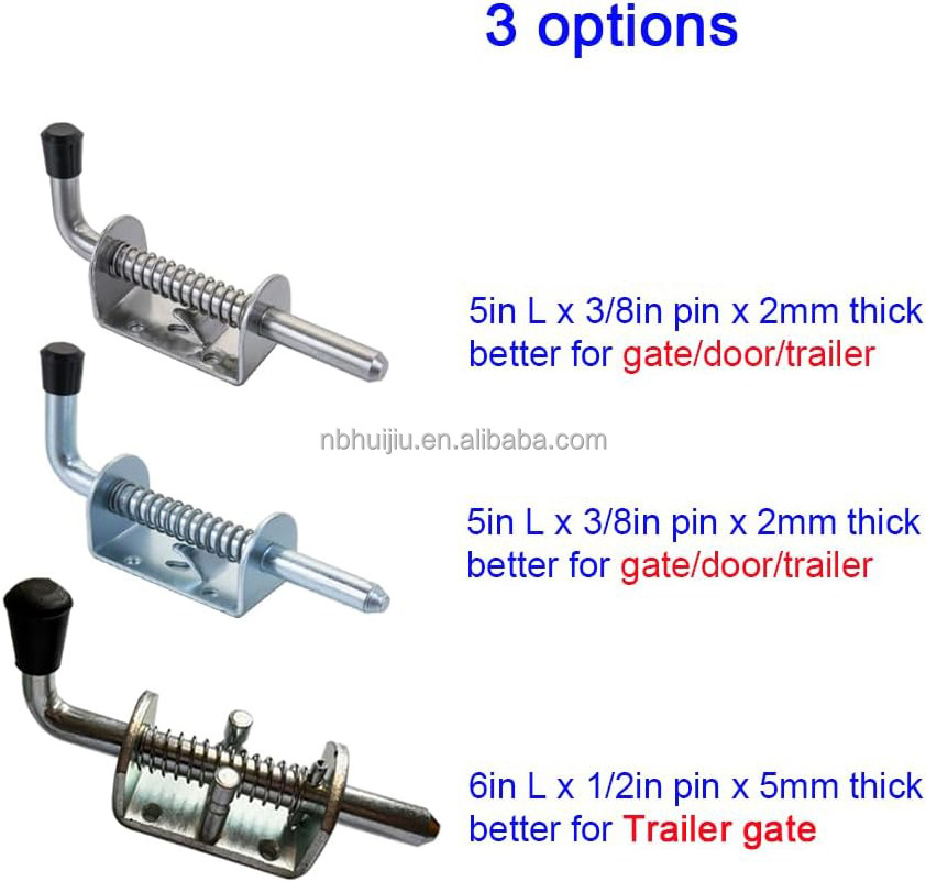 Quality Life Spring Loaded Gate Latch Pin Barrel Bolt