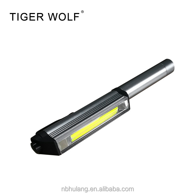 Factory Cheap Price portable 3W aluminium pen light new cob led working light pen shape Fpocket flashlight with magnet clip