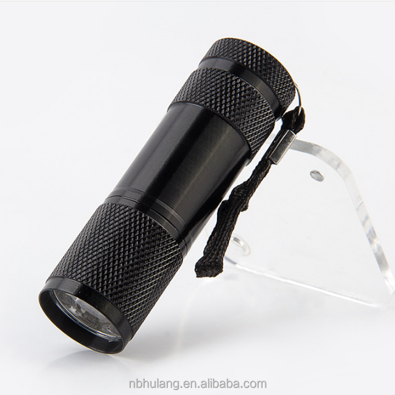 Hot selling 365nm UV torches mini pocket size 9LEDS UV  flashlight LED UV  flashlight & torch