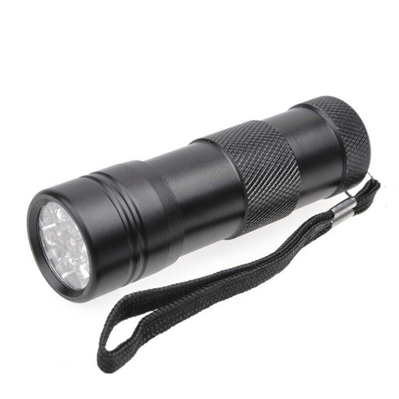 12LED UV 365NM Flashlight Portable Mini UV Torch Light Detection UV LED Flashlight