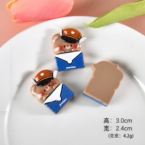 Creative cute bear cream glue resin accessories