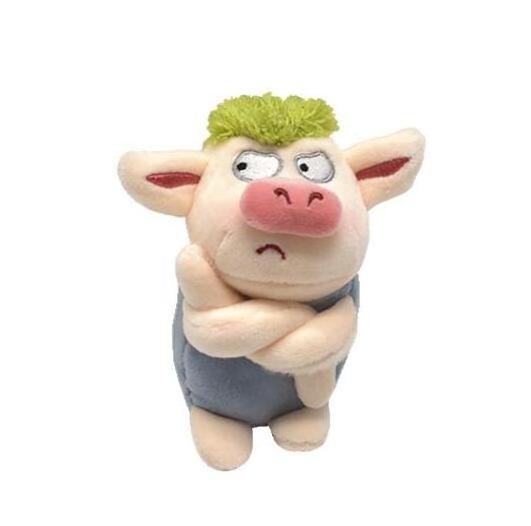 Creative cute plush doll funny drag green fur pig bag pendant