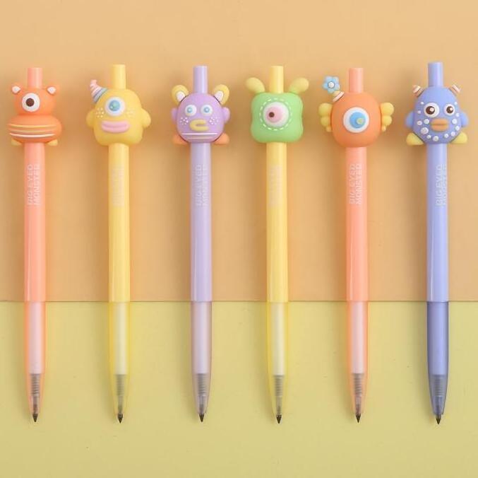 Big Eyes Monster Eternal Pencil Unlimited Writing Pen Student Stationery Endless Pencil