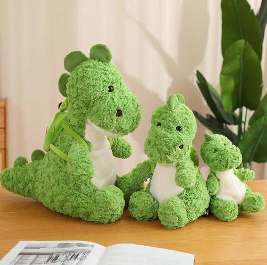 Green avocado backpack brush flower dragon dinosaur sitting plush toy