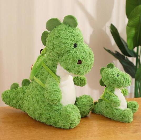 Green avocado backpack brush flower dragon dinosaur sitting plush toy