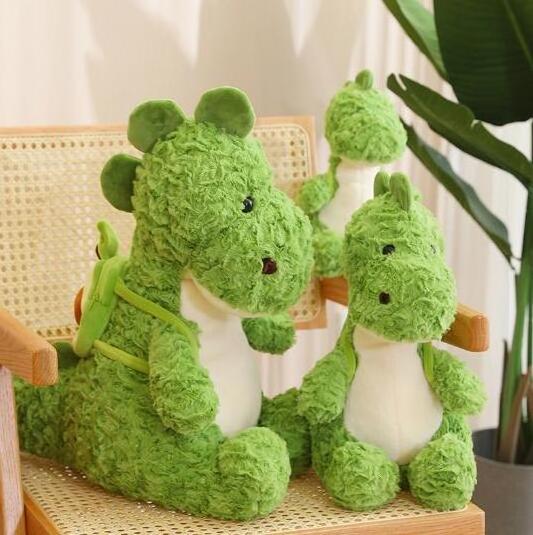 Green avocado backpack brush flower dragon dinosaur sitting plush toy