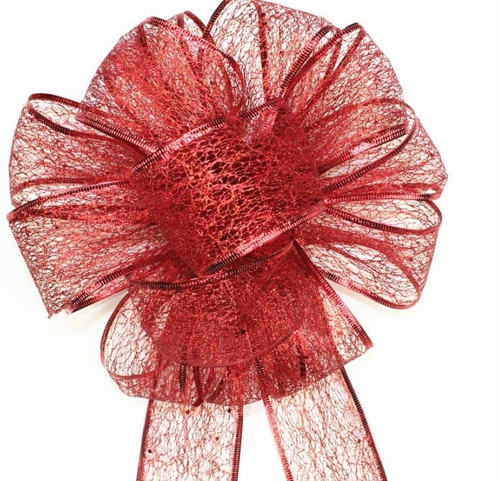 Powdered Christmas bow bouquet Christmas decorations Christmas hanging red bow