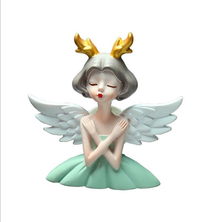 Angel girl light extravagant resin switch sticker refrigerator paste decoration Nordic style plug wall sticker socket sticker