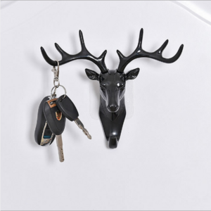 Creative lovely antler hook Nordic wall hanging hole-free after entering the door wall strong viscose key rack