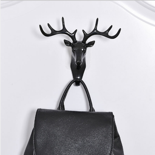 Creative lovely antler hook Nordic wall hanging hole-free after entering the door wall strong viscose key rack