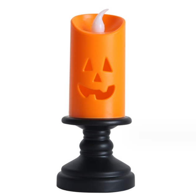 Halloween jack-o '-lantern new decorative candlestick wind lamp LED electronic candle light