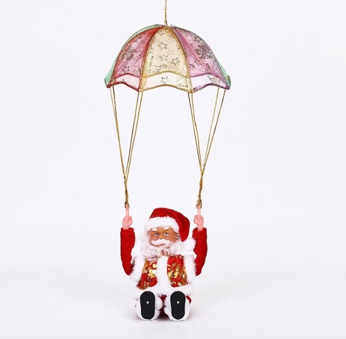 Move Santa Claus parachute creative music toys dolls children's toys