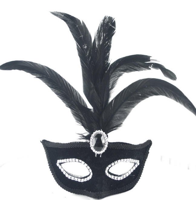 Halloween ball party maskss Venetian feather mask Eye maskss lady