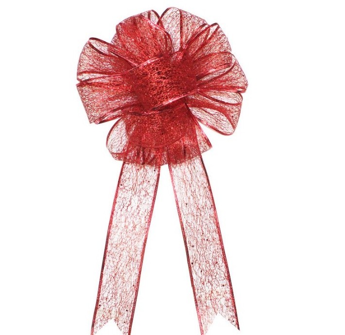 Powdered Christmas bow bouquet Christmas decorations Christmas hanging red bow