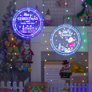 3D color lights sucker lights LED Christmas supplies old people snowman tree music lights room decoration lamps