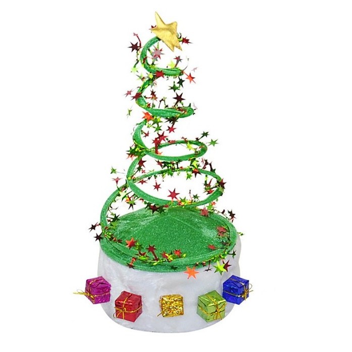 The manufacturer of plush Christmas hat customizes the decoration of holiday party and ball to dress up spring hat