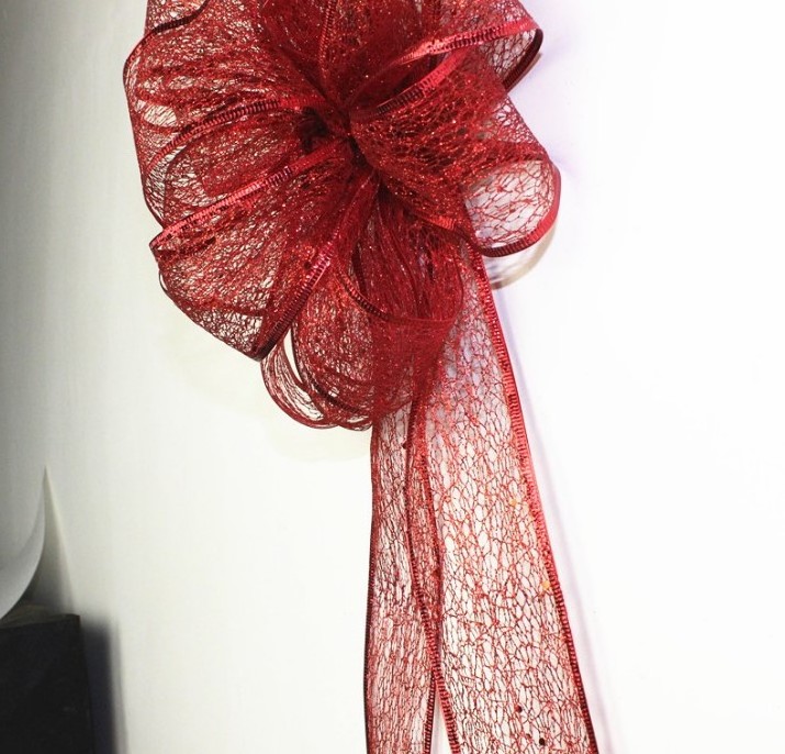 Powdered Christmas bow bouquet Christmas decorations Christmas hanging red bow