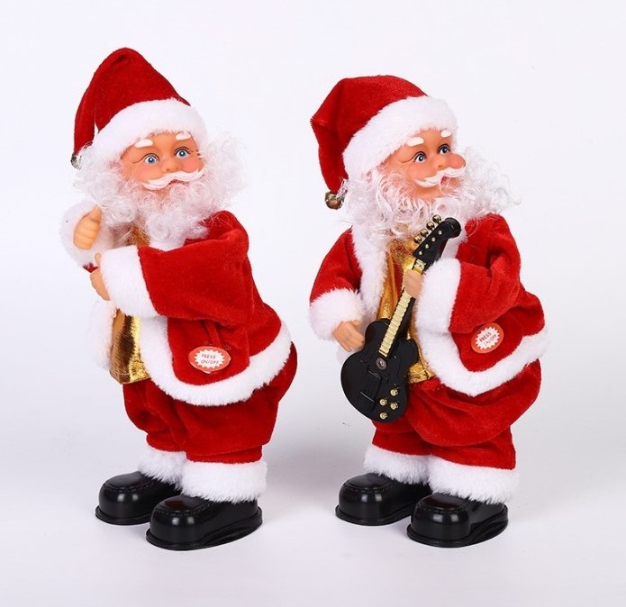 New electric hip twisting Santa Claus with music Christmas children's gift plush toys