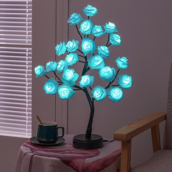 Atmosphere lanterns removable Valentine's Day night lights Christmas decoration rose LED tree lights