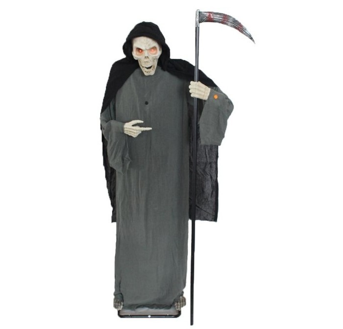 Halloween decoration props electric voice control death witch scarecrow decorated haunted house bar LED electronic toys