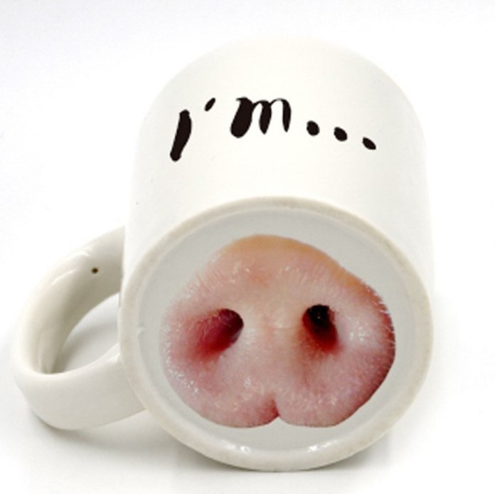 Funny pig nose dog nose cup ceramic mug Nose Piggy MuG