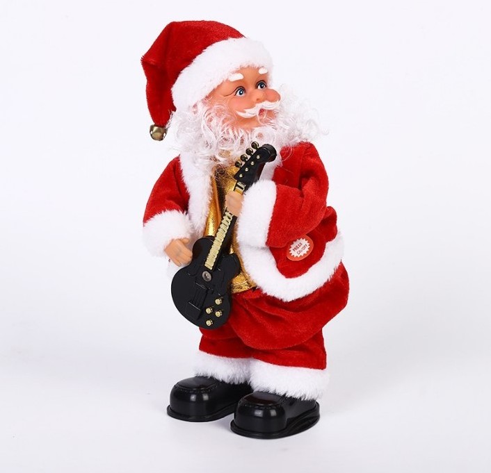 New electric hip twisting Santa Claus with music Christmas children's gift plush toys