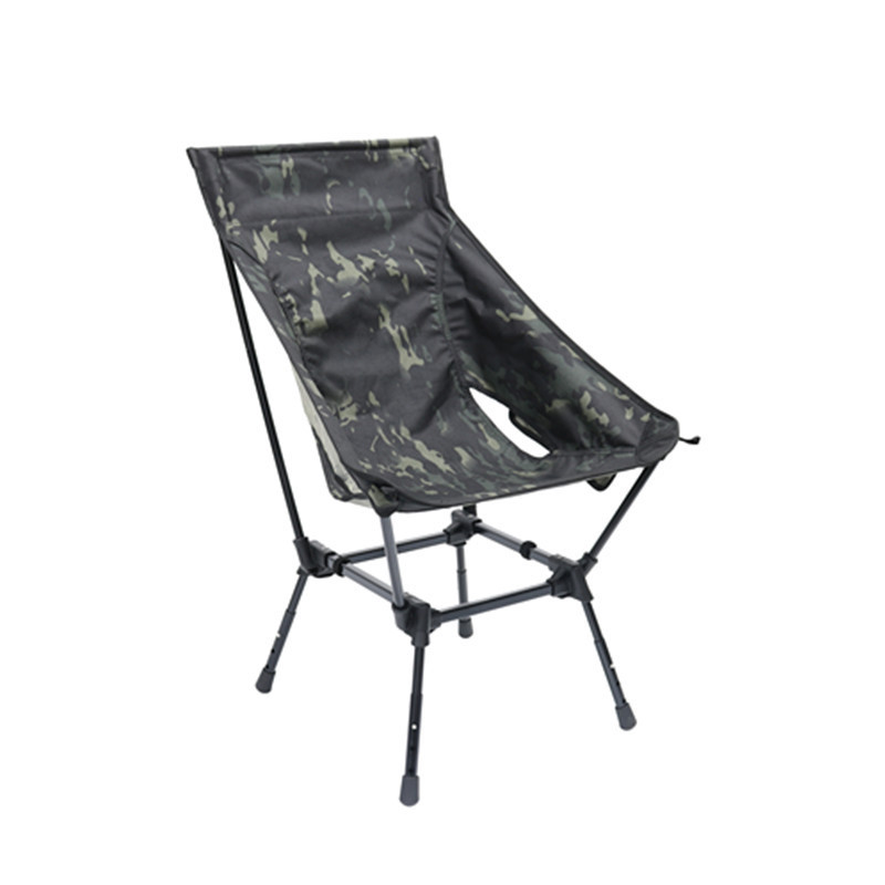 2023 Multi-functional Height adjustable Oxford cloth folding camping chair beach chair with side pocket