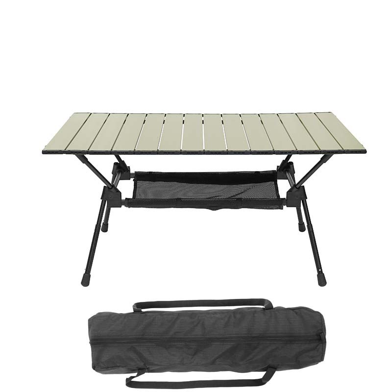 New Arrival portable adjustable height outdoor aluminum folding camping picnic table