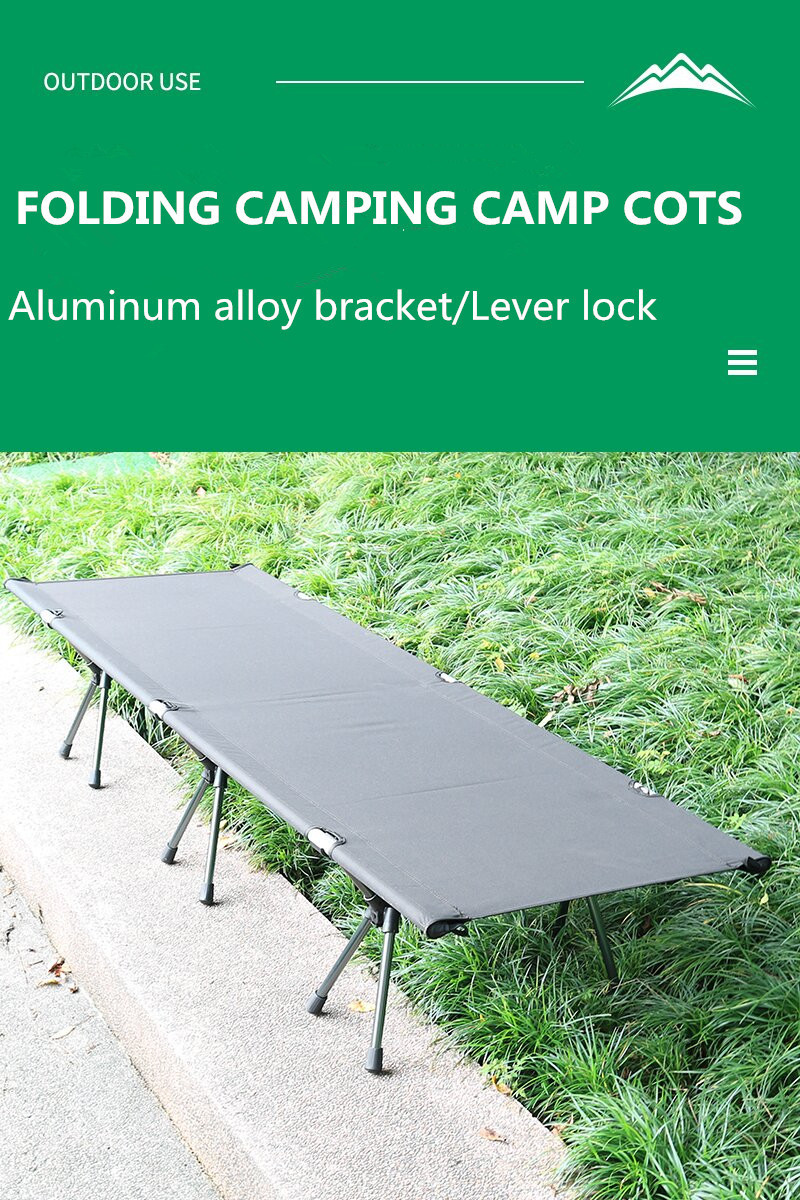 Wholesale Portable adjustable Height 7075 Aluminium folding cot Camping Bed cot with Carry Bag