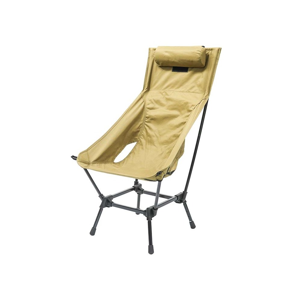 Large Size 7075 Aluminum Folding stool Adjustable Height Recline Camping Chair with side pocket