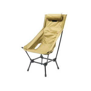 Large Size 7075 Aluminum Folding stool Adjustable Height Recline Camping Chair with side pocket