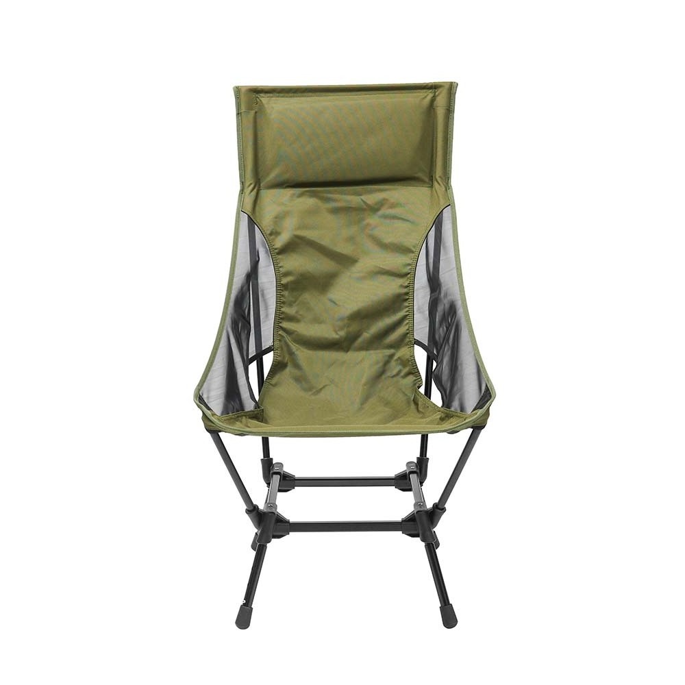 Ultralight Folding Camping Moon Chair Portable Outdoor Furniture Travel Beach Hiking Fishing Backrest Seat Chair with Cushion