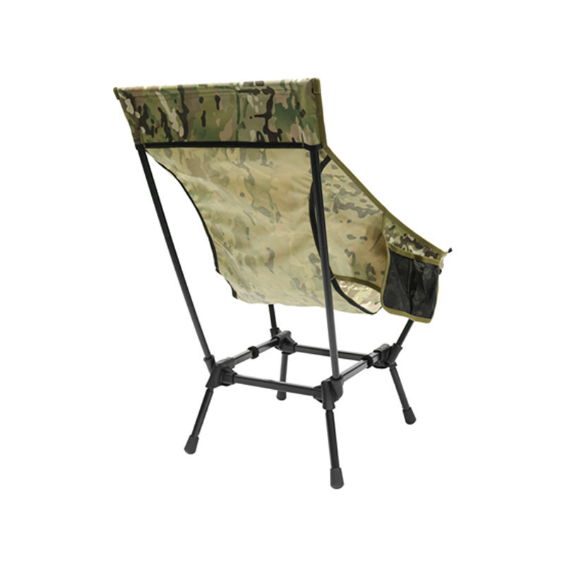 Custom Logo Adjustable Height Camouflage Alu7075 Highback Folding Camping chair fishing Moon Chair