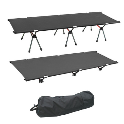 Wholesale Portable adjustable Height 7075 Aluminium folding cot Camping Bed cot with Carry Bag