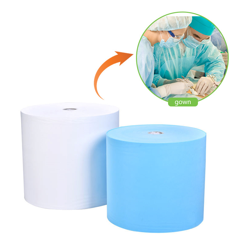 NBI disposable non-woven pp sf sms protective sms pp/pe cpe non woven isolation gown tnt sms smms pp nonwoven fabric