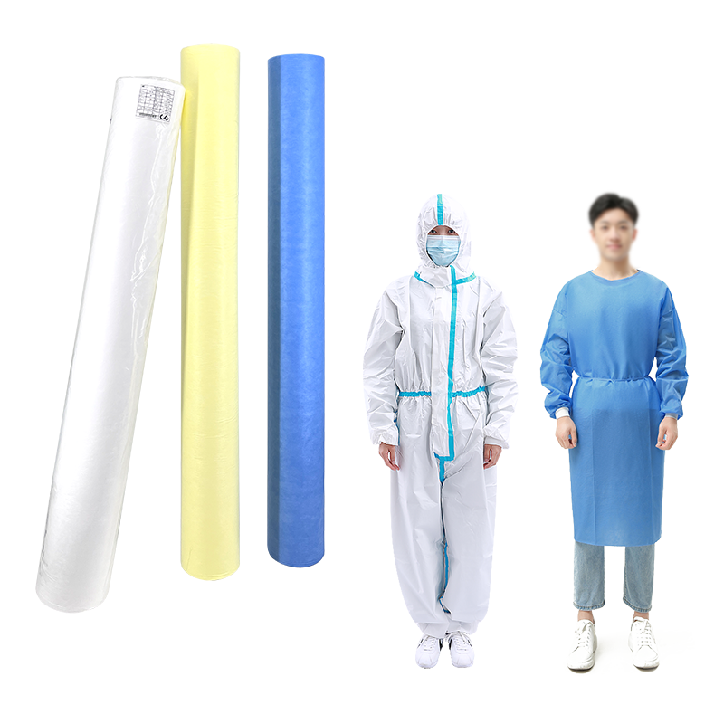 NBI disposable non-woven pp sf sms protective sms pp/pe cpe non woven isolation gown tnt sms smms pp nonwoven fabric