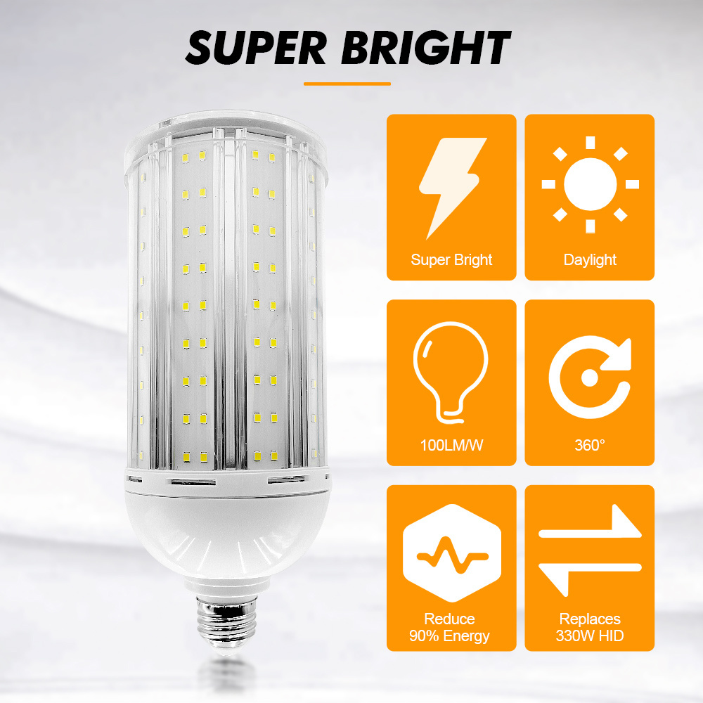 50W 5000 lumens, 5000K daylight E26 base energy-saving indoor outdoor garage workshops warehouses led corn bulb