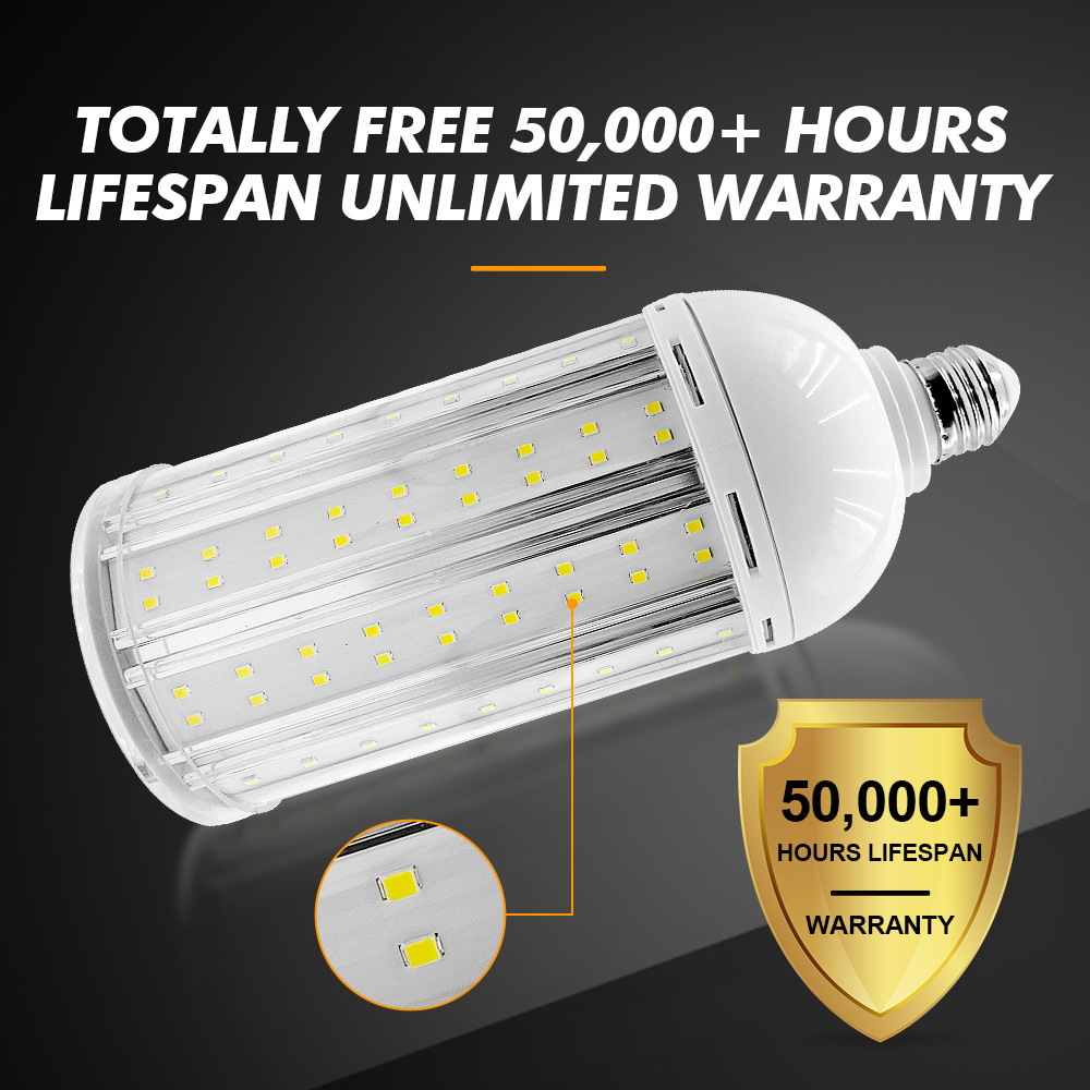 50W 5000 lumens, 5000K daylight E26 base energy-saving indoor outdoor garage workshops warehouses led corn light