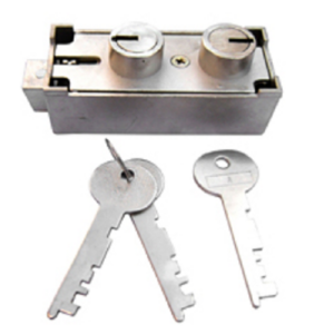 Wholesale price mechanical Key Safe Deposit Box Lock WTS01 with double cahngable nose