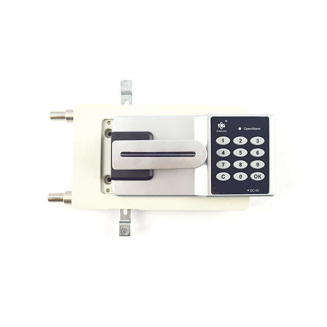 Digital lock with card swipe card through the plank  password and fingerprint to unlock electronic combination cipher locks