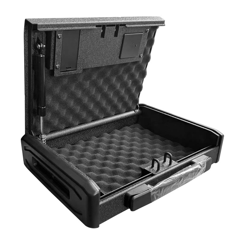 2024 New Product Gun safe box hot portable gun safe box jewelry cash insurance box car home fingerprint keys